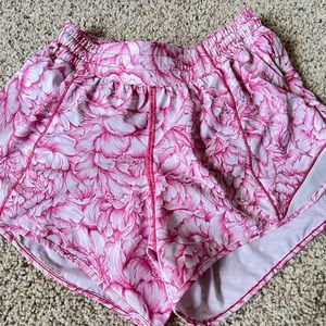 Lululemon running shorts beautiful floral pattern.